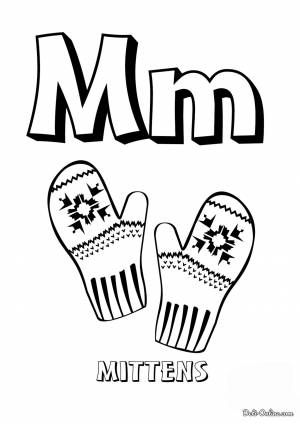 Раскраска Буква M английского алфавита