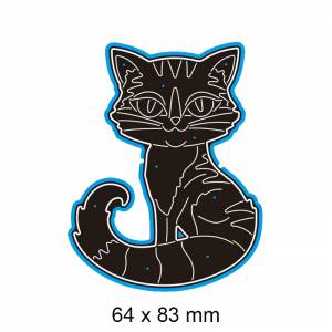 Вырубные штампы, Элегантный Кот, новый металл, «сделай сам», альбом, бумага, тиснение, трафарет, украшение для поздравительной открытки 64*83 мм