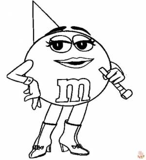 Раскраски Mamp;M для печати  для детей и взрослых