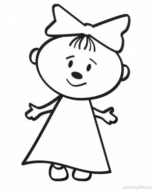 Раскраски «Девочки» для детей 2-3-4 лет