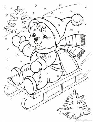 Зимняя раскраска для детей 4-6 лет