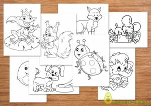 Раскраски для малышей 2-5 лет с толстым контуром