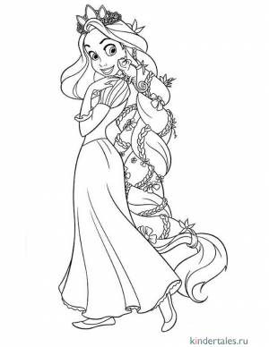 Принцесса Рапунцель» раскраска для детей