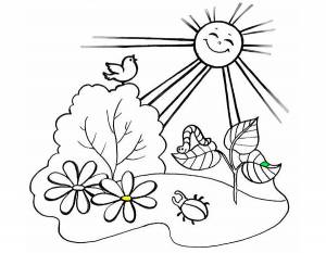 Раскраска Лето