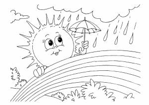 Картинки раскраска лето для детей в детском саду