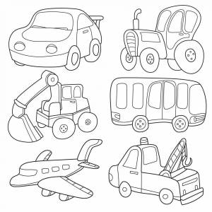 Раскраски На тему транспорт для детей 4 5 лет