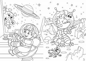 Книжка-раскраска Загадочный космос