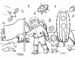 Космонавт на Луне