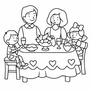 Семья за столом