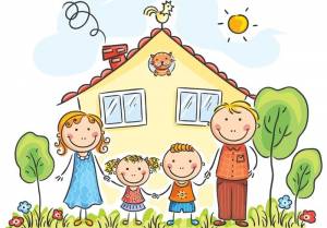 Рисунок моя семья для школы и для детей детского сада