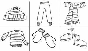раскраски на тему одежда для детей