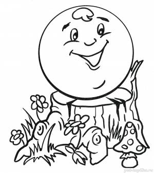 Раскраска по сказке Колобок для детей 5-7 лет