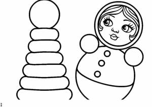 Раскраски Раскраска Игрушки простые раскраски