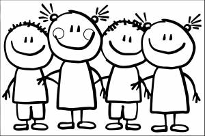 Раскраски Раскраска Дети простые раскраски, Download print coloring page