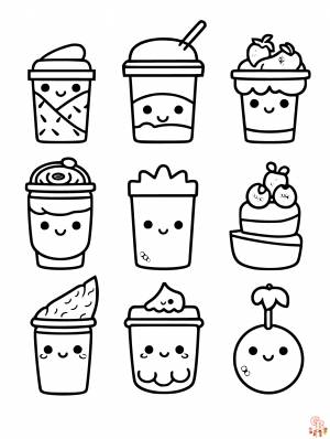 Раскраски с едой