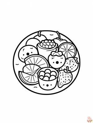 Раскраски с едой