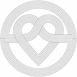 Множество сердечек Раскраски антистресс