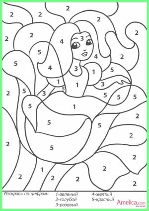 раскраски по цифрам для детей, рисунки по цифрам