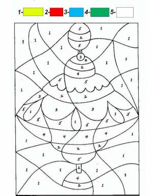 Раскраски по цифрам для детей 5-7 лет