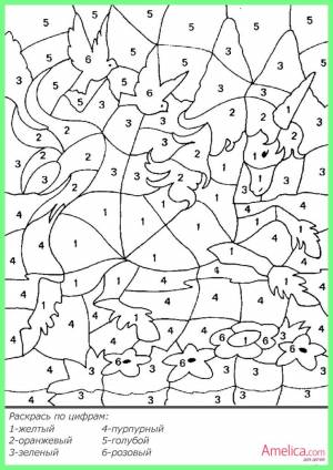 раскраски по номерам , рисуем по номерам