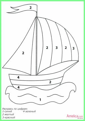 раскраски по цифрам для детей, рисунки по цифрам