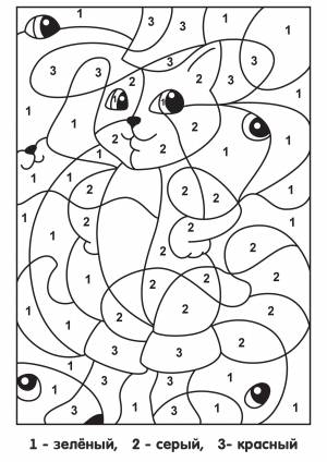 Раскраски с цифрами для дошкольников