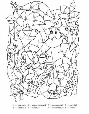 Раскраски по цифрам для детей 5-7 лет