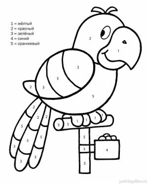 Раскраска для детей 4-6 лет по номерам