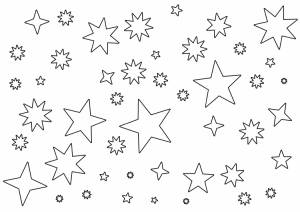 Раскраска звездное небо для детей