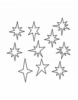 Раскраски Звезды на небе