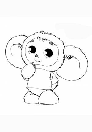 Раскраска Чебурашка