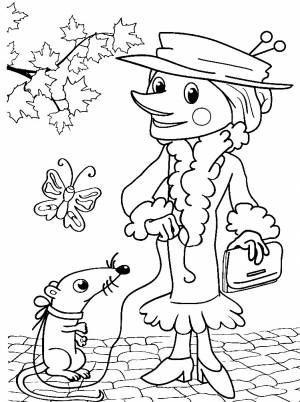 Раскраска старуха Шапокляк