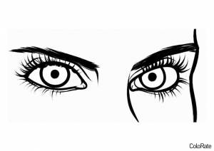 Раскраска Озлобленный взгляд