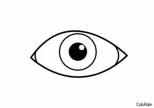 Раскраска Ассимметричный глаз