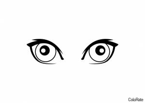 Раскраска Широко распахнутые глаза