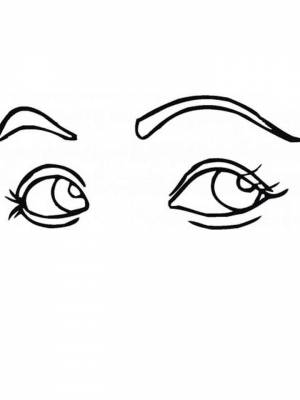 Раскраски Глаза   в формате