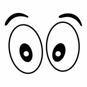 Раскраски Глаза мультяшные