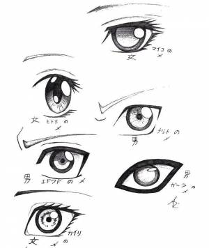 Раскраски глаз, Раскраска Анимешные глаза аниме