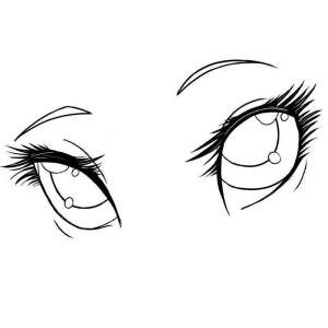 Раскраски Аниме глаза