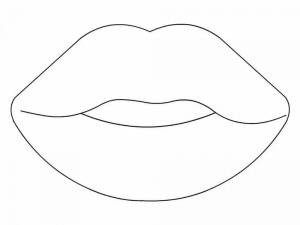 Раскраски Губы рисунок