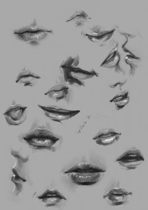 Как нарисовать рот человека карандашом поэтапно начинающим