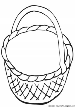 Корзина картинка раскраска