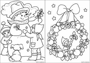 Новогодние раскраски для детей  формат