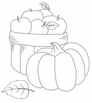 Раскраска корзина  и