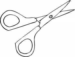 Раскраски Раскраска Ножницы Школьные принадлежности