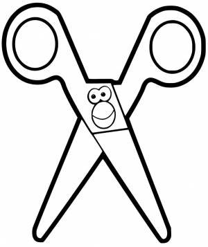Ножницы раскраска для детей