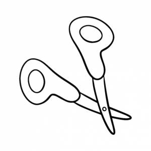 Ножницы для резки бумаги и ткани каракули линейной мультяшной раскраски