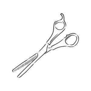 Ilustración de dibujo vectorial de tijeras