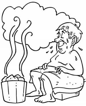 Раскраска Русская баня