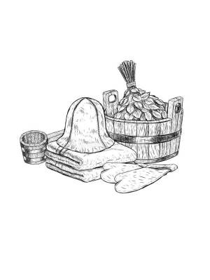 Раскраски Баня